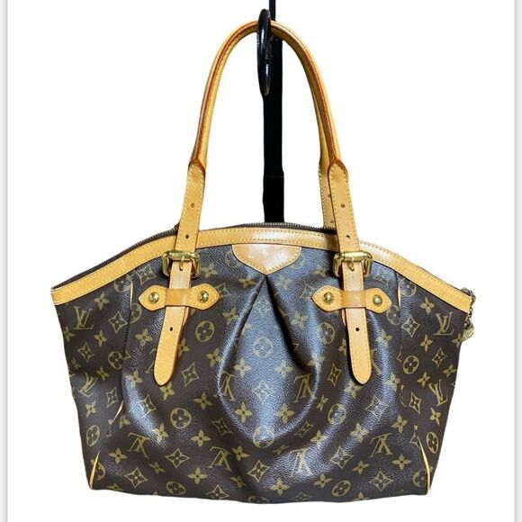 Louis Vuitton Tivoli GM Authentic Brown Leather & Monogram Canvas Shoulder Bag - Picture 2 of 12